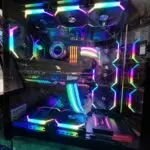 GamingBlack i7 PC RGB LED side view YGF